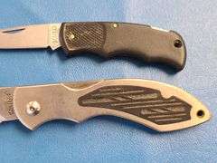 4) Folding Pocket Knives, 2) Sheaths, 1) Folding Multi Tool