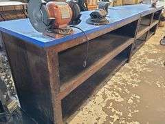 Work Bench with 6" Bench Grinder and Bench Vise