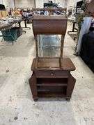 Wooden Side Table with Drawer, Wooden Sewing Box