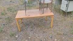 Desk, Table and Assorted Chairs