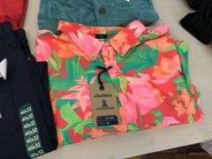 Habit River Tee, Weatherproof Button Down, Chubbies Floral Button Down, 2) Slim Fit Performance Pant