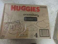 Premium Diapers Size 4, Huggies Overnites Size 4