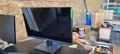 Pallet w/ Desk 2 Monitors, Filing Cabinet