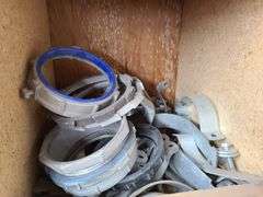 Contents of Top Two Bins: EMT Couplers, EMT Connectors, Angle Couplers, Locknuts, Nipples and More