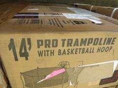Pro Trampoline with Basketball Hoop
