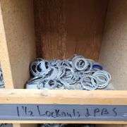 Contents of Middle Two Rows of Bins: Connectors, Couplings, Locknuts, PBs, Metal Straps and More