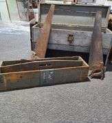 Wooden Tool Chest with Contents