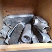 Contents of Bins: Electrical Switch Boxes, Conduit Access Boxes, Floor Box Assembly, Wire Connectors