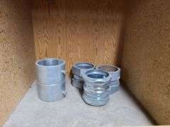 Contents of Top Two Bins: EMT Couplers, EMT Connectors, Angle Couplers, Locknuts, Nipples and More