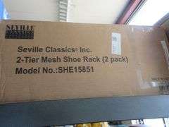 Seville Classics 2-Tier Mesh SHoe Rack
