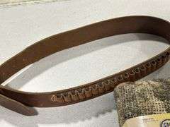 Camo Burlap, Leather Ammo Belt