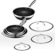 Hexclad Seven Piece Frying Pan Set
