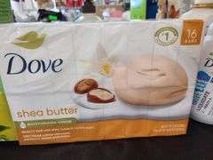 Dove Bar Soap, Rainbath Bath Gel, Dove Shampoo, Herbal Essences Conditioner,