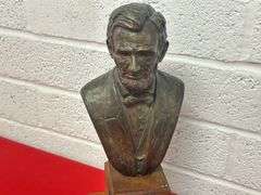 Bronze Abraham Lincoln Bust Hand Made by Colorado Artist