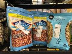 2) Blue Diamond Almonds Lightly Salted, Wonderful Lightly Salted Pistachios