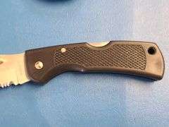 4) Folding Pocket Knives, 2) Sheaths, 1) Folding Multi Tool