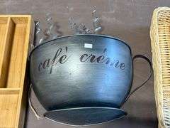 2) Utensil Organizers, Cafe Creme Wall Decor