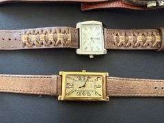 3) Watches, Cameo Clip Earrings