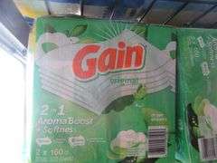 2) Gain Flings 4-Packs, 2) Gain Orignal Dryer Sheets