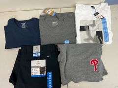 Crewneck Tee, Eddie Bauer Tee, Express Graphic Tee, Hurley Hybrid Short, MLB Phillies Sweats