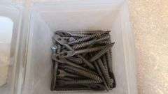 Shelving Unit With Contents: Screws, Washers, Spring Nuts, Fasteners, Screw Anchors and More