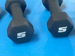 Heavy Duty Phone Holster, 5lb Dumbbells, Metal Resistance Band Handles