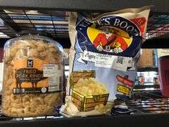 Fried Pork Rinds Original, Pirate's Booty Aged White Cheddar