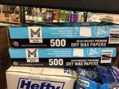 2) Dry Wax Papers, Hefty Cutlery Packets, Ziploc Freezer Bags