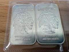 4) 1oz Buffalo Silver Bars