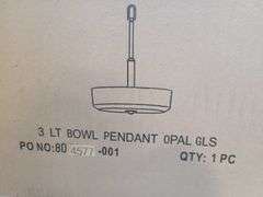 Bowl Pendant Opal Hanging Light Fixture