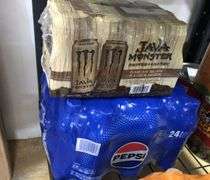Java Monster Energy Drink, Pepsi Bottles