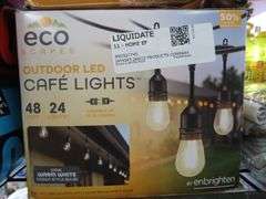 2) Eco Scapes Outdoor LED Cafe Lights