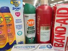 Sensodyne, Band-Aid, Off, Nexxus Conditioner, Banana Boat Sun Screen