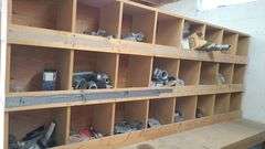 Contents of Bins: Electrical Switch Boxes, Conduit Access Boxes, Floor Box Assembly, Wire Connectors