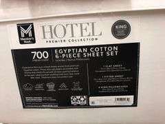 Hotel Egyptian Cotton Sheet Set King, 2) Silk Pillow Cases