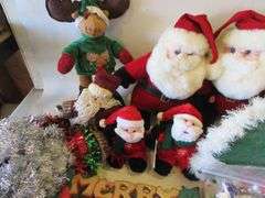 Christmas Decor, Ornaments, Santas, Deer, More