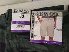 2) Iron Co Shorts, 5-Pocket Pants, Slim Fit Pants