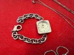 3) Necklaces, Watch
