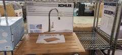 Kohler Kitchen Faucet, Bamboo Bath Mat