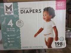 Premium Diapers Size 4, Huggies Overnites Size 4