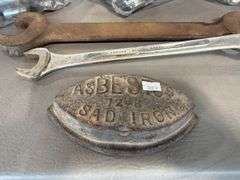 * Asbestos Sad Iron Door Stop, Wrenches, Chain Link Breaking Tool, Screwdrivers, Gear Wrench Service