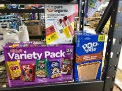 Kellogg's Variety Pack, Pop Tarts Brown Sugar, Pure Organic Layered Fruit Bars