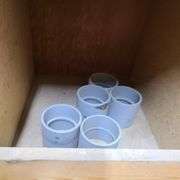 Contents of Bottom Two Rows of Bins: Bushings, PVC Elbows, PVE Conduit Couplings and More