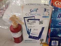 Colgate Toothpaste, Secret clinical, Venus Razor, Always Liners, Leave-In Spray