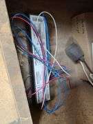 Contents of Bins: Sockets, Transformers, Magnetic Ballasts, Light Bulbs, Pull Chain Lamp Holder and 