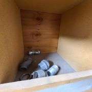 Contents of Shelves: Adaptabel, Door Release, Back Box, Metal Brackets, BX Connectors, Grounding Bus