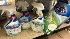 3) Clorox Bathroom Bleach Foamer, Clorox Tablets