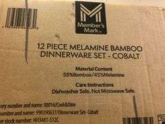 * Melamine Bamboo Dinnerware Set