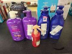 Aussie Conditioner, Nexxus Leave-In Spray, Nivea Body Lotion