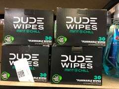 4) Dude Wipes, 3) Crest Mouthwash